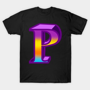 Top 10 best personalised gifts 2022  - Letter P ,personalised,personalized with pattern useful for initials, societies and names T-Shirt